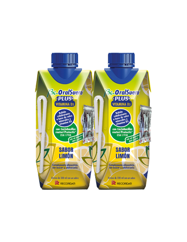 ßi-OralSuero Plus Vitamina D3 Sabor limón pack de 2x330ml