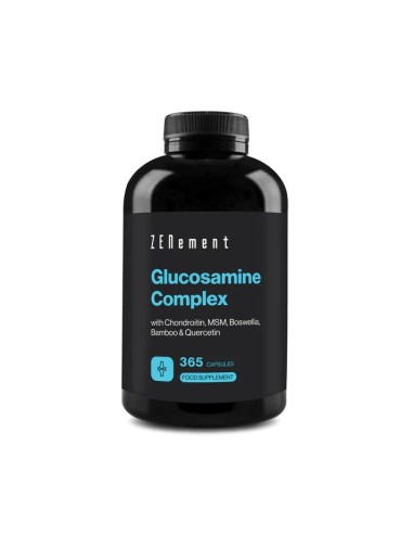 Zenement Complejo de Glucosamina con Condroitina, MSM, Boswellia, Bambú y Quercetina 365 Cápsulas