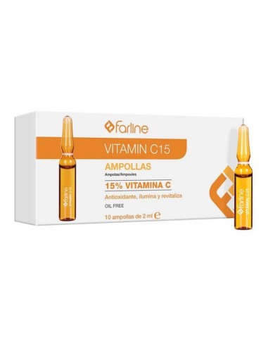 Farline Ampollas Vitamina C15 2 ml x 10 uds